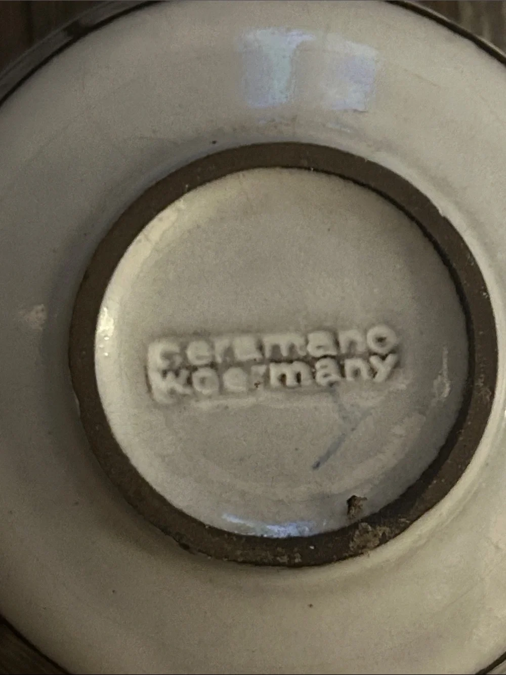 Vintage MCM Ceramano West Germany Omega Dot Stoneware bowl